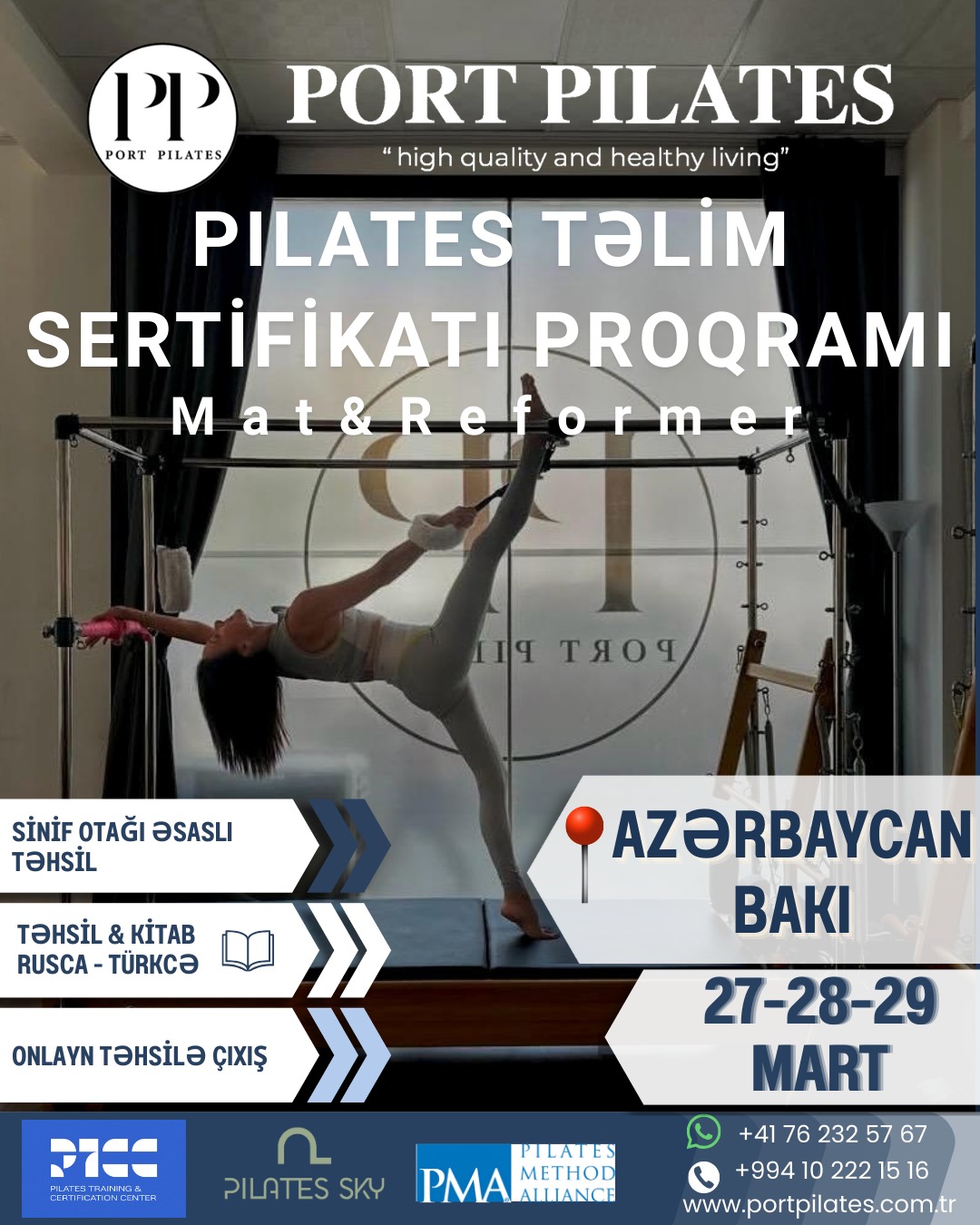 Port Pilates Facebook ad: Sağlam həyatın qapılarını açın!