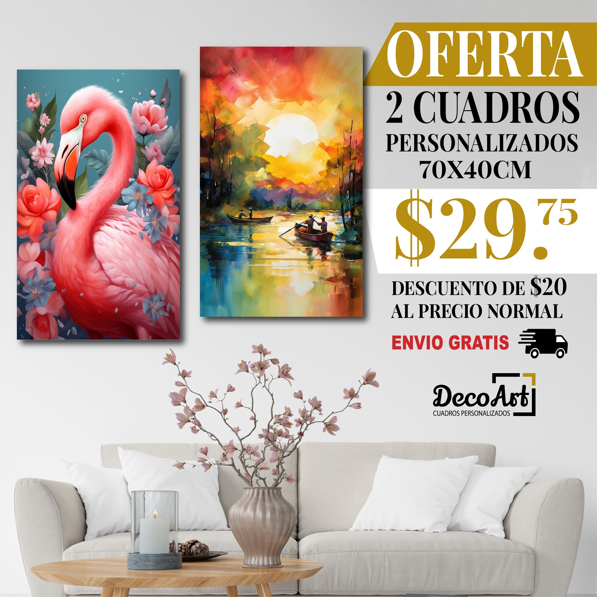 Cuadros Personalizados El Salvador - DecoArt Facebook ad: Promoción para regalar.