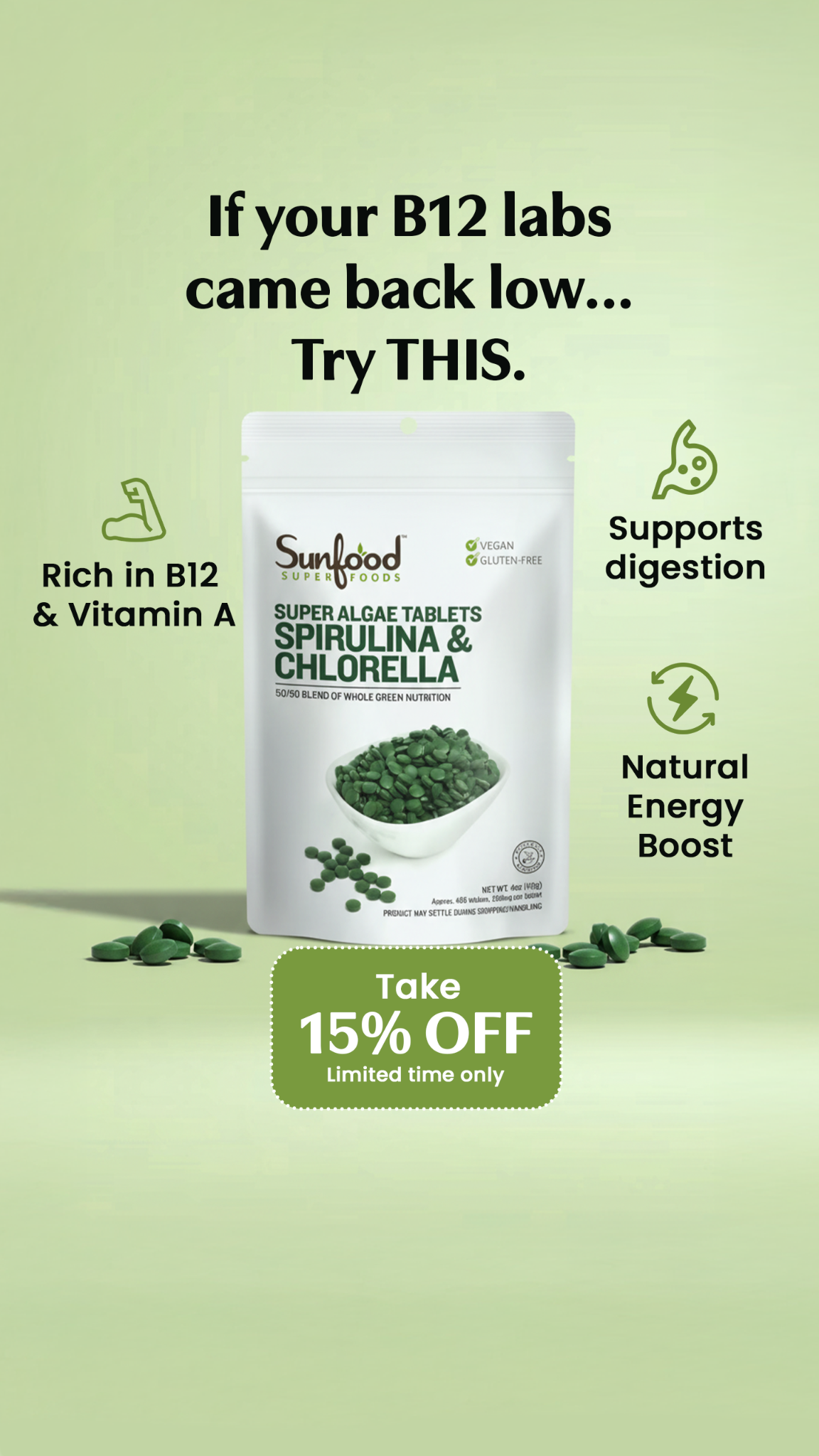Sunfood Superfoods Facebook ad