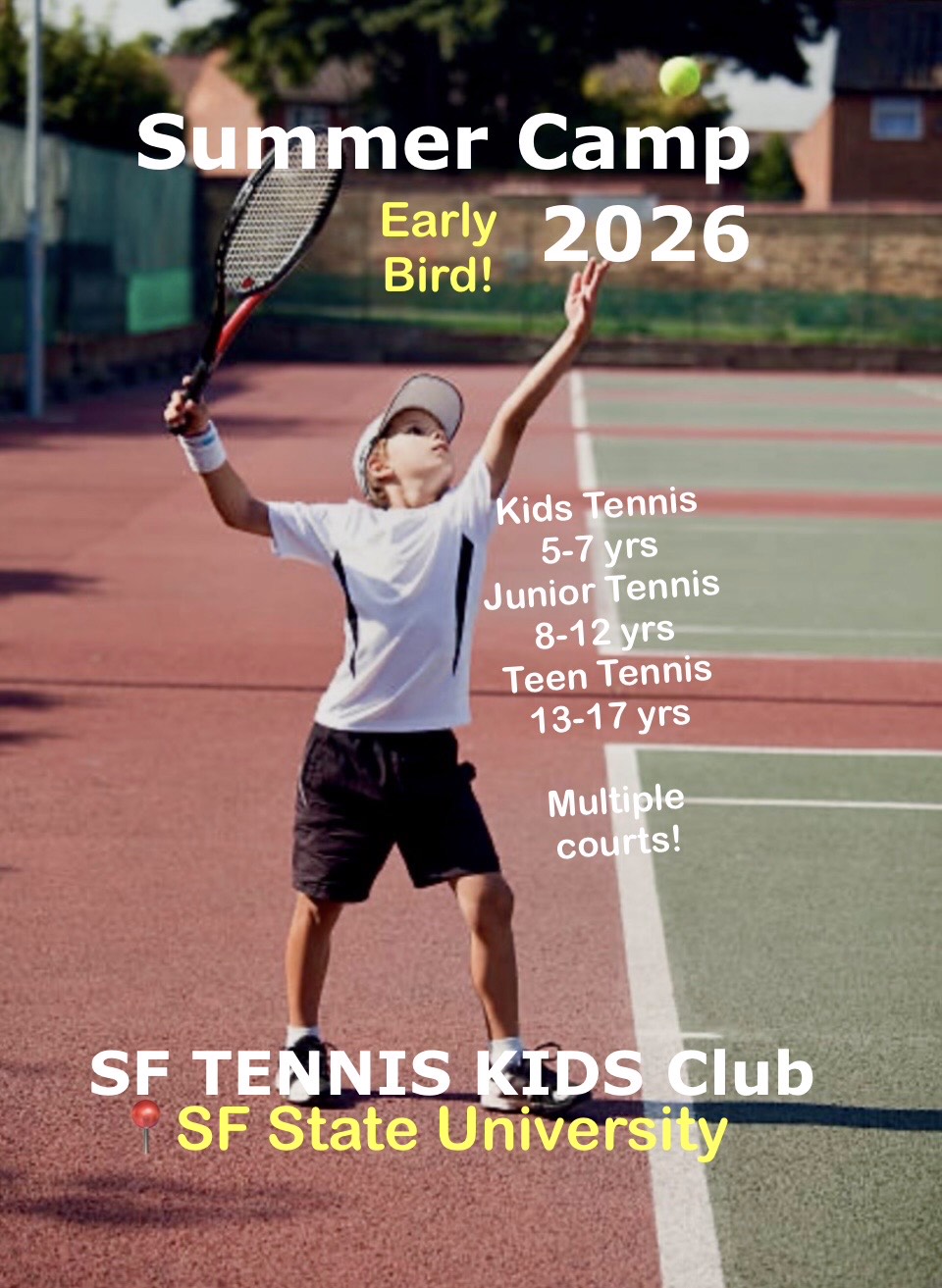 SF Tennis Kids Club Facebook ad: Enroll Today For Early Bird Pricing!