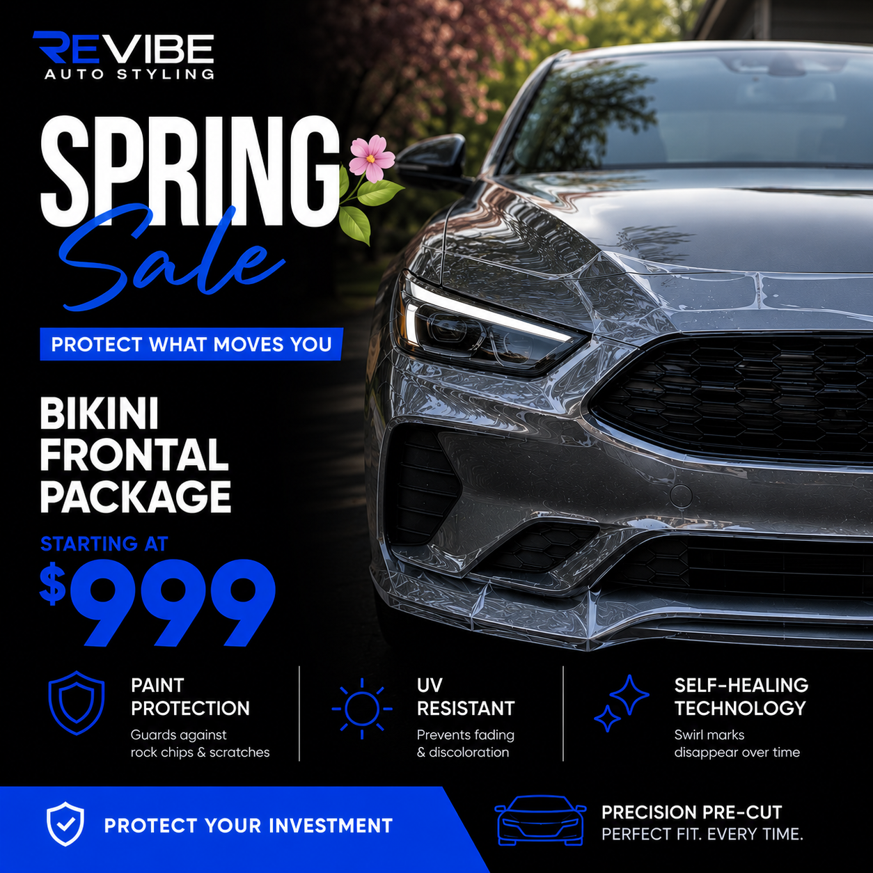 Revibe Auto Styling Facebook ad: Protect Your Vehicle's Paint