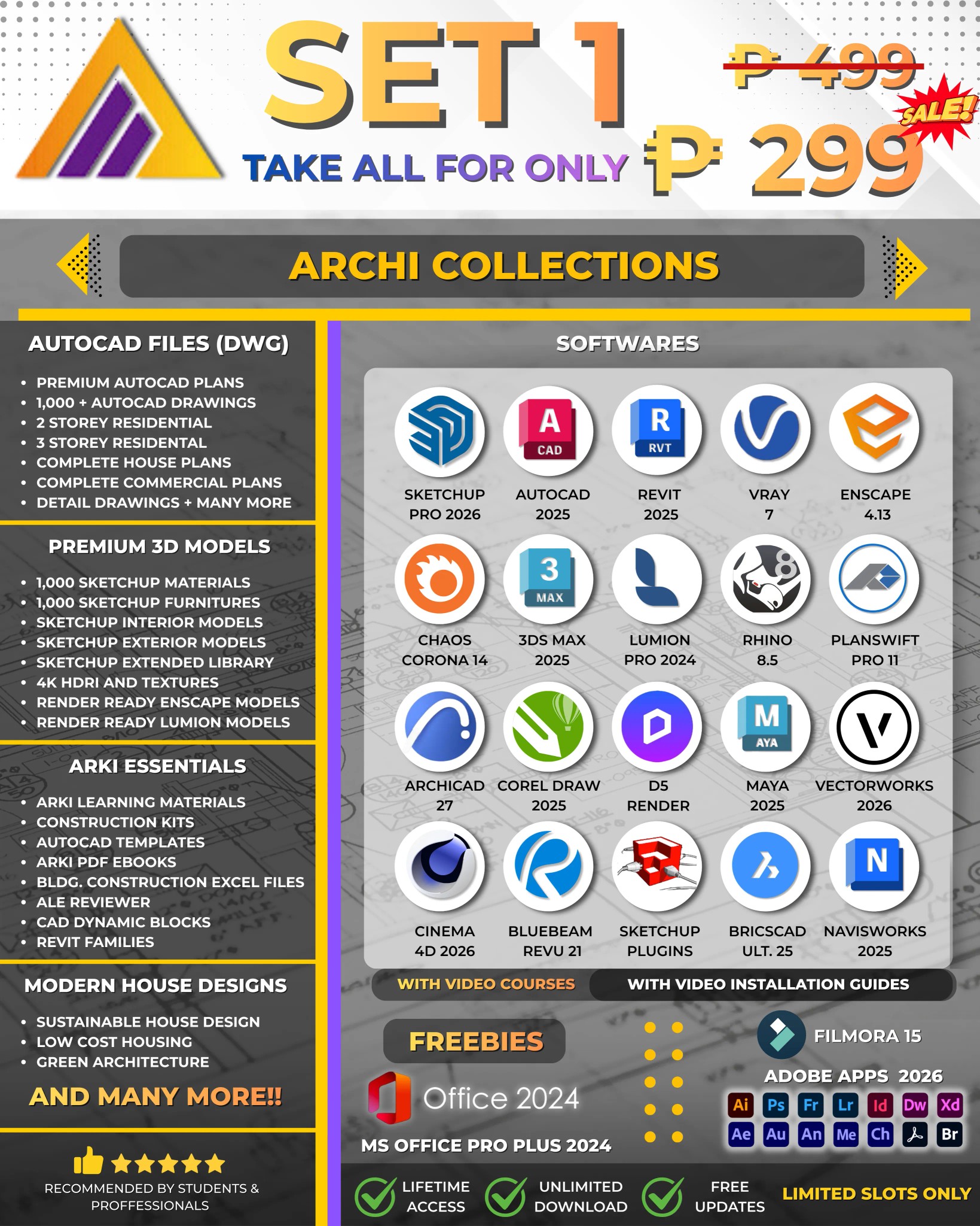 Archi+Tech Collections Facebook ad: ๐๐๐๐จ๐ซ๐๐๐๐ฅ๐ ๐๐ง๐ ๐ข๐ง๐๐๐ซ๐ข๐ง๐ โฆ