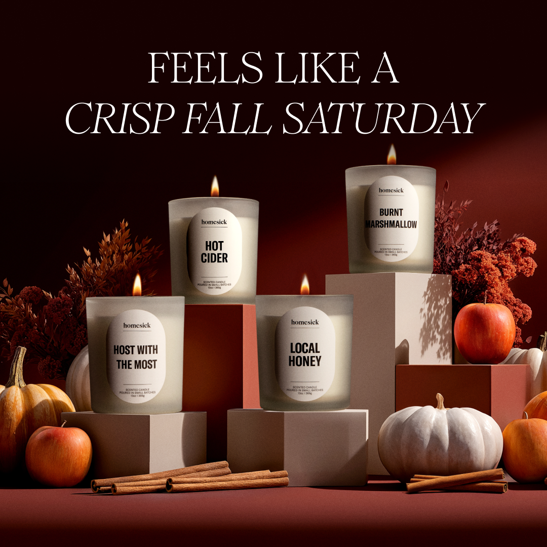 Homesick Candles Facebook ad: It’s Candle Season
