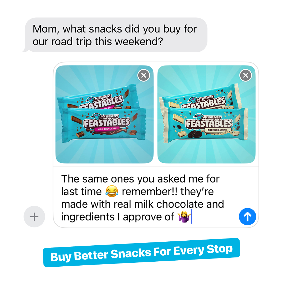 Feastables Facebook ad from Jul 13, 2026