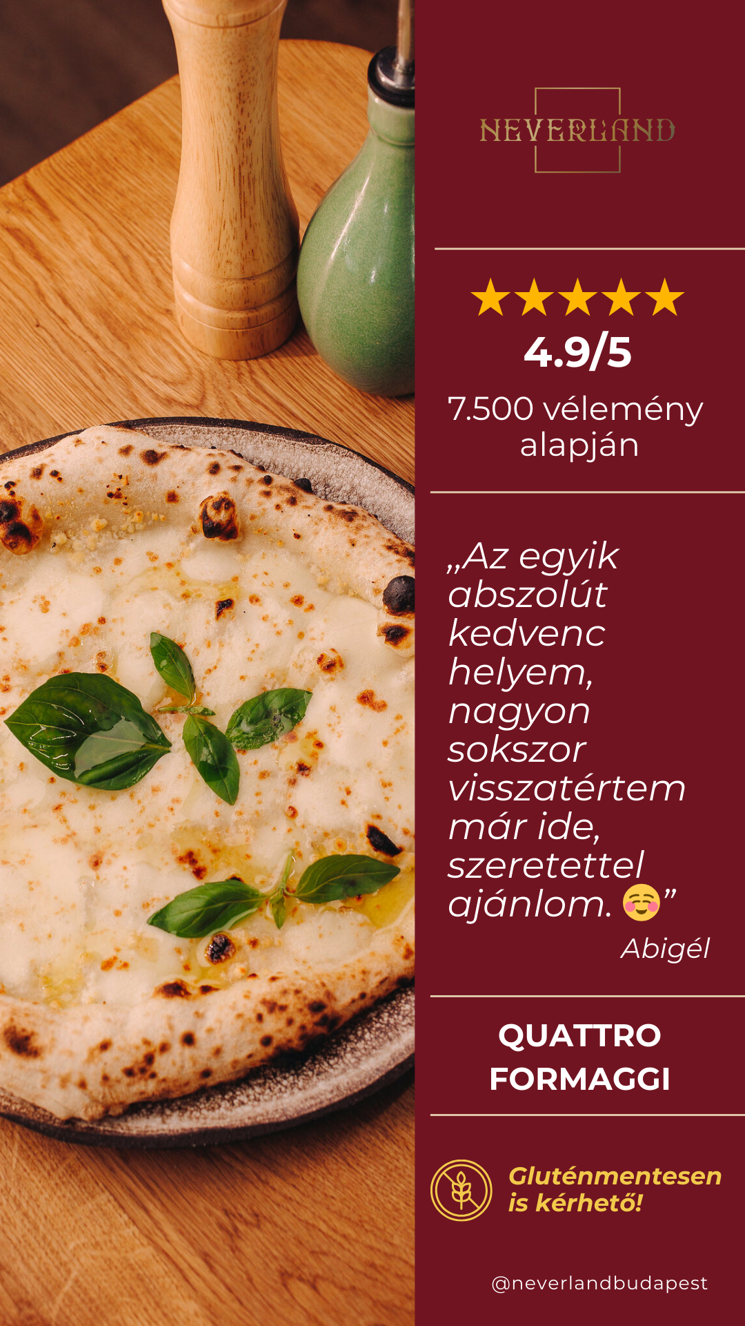 Neverland Bar • Escape Room • Pizzeria Facebook ad
