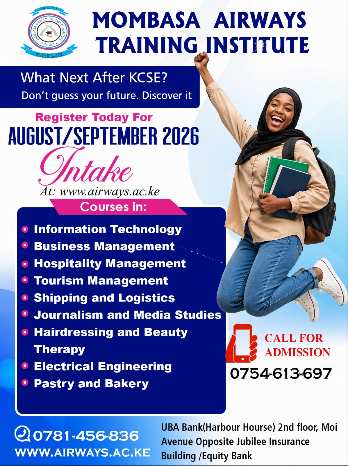 Mombasa Airways Training Institute - MATI Facebook ad: ʜᴇʏ ʏᴏᴜ! ʏᴇꜱ, ʏᴏᴜ!