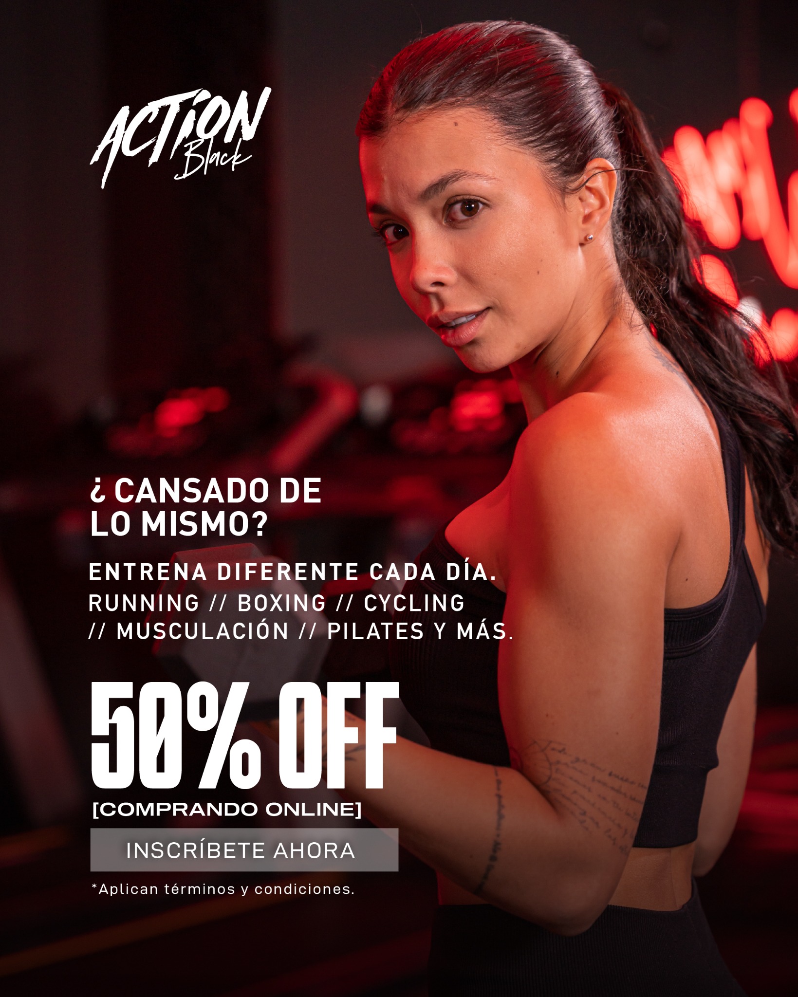 Action Black Facebook ad