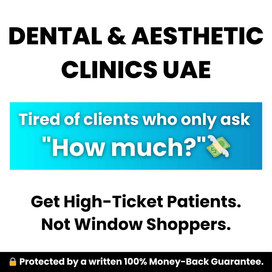 GrowSelect Marketing Facebook ad: Dental & Aesthetic Clinics UAE