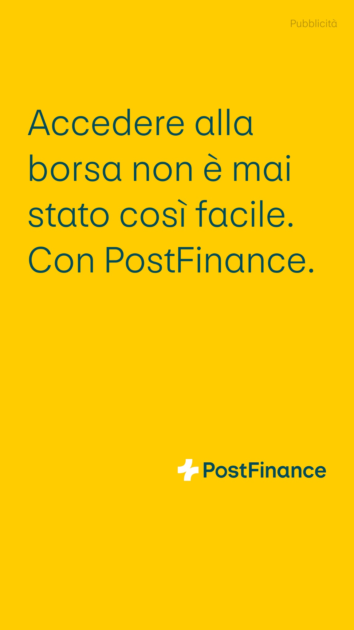 PostFinance Facebook ad from Apr 22, 2026