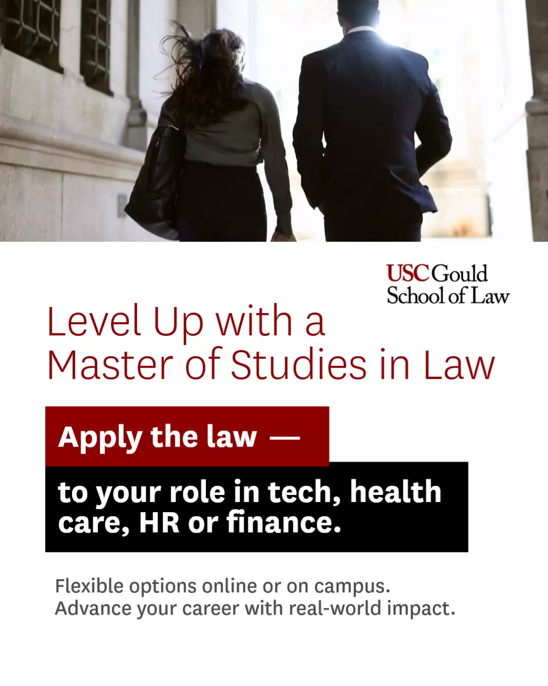 USC Gould School of Law Facebook ad: USC Gould Online MSL