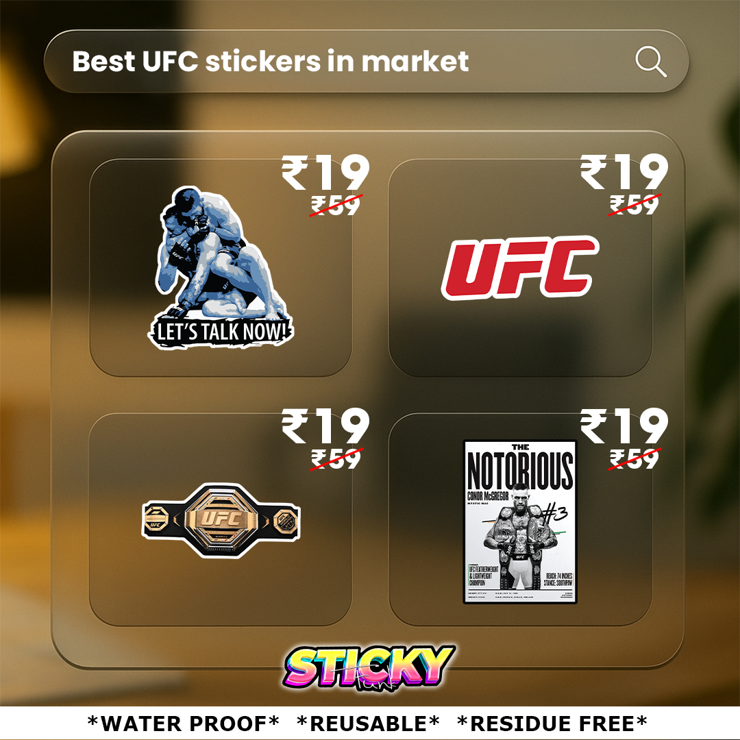 Sticky Funk Facebook ad: UFC Stickers From Just ₹19
