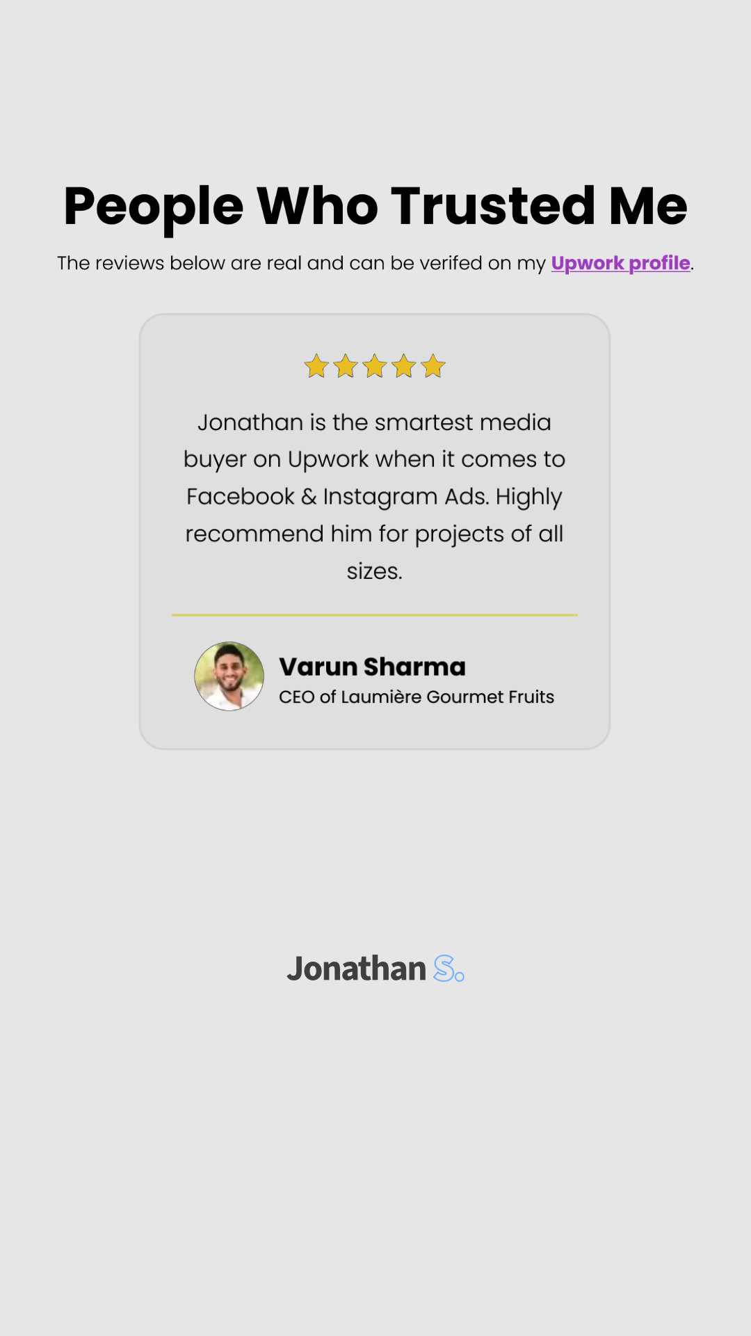 Jon the Freelancer - Meta Ads Expert Facebook ad