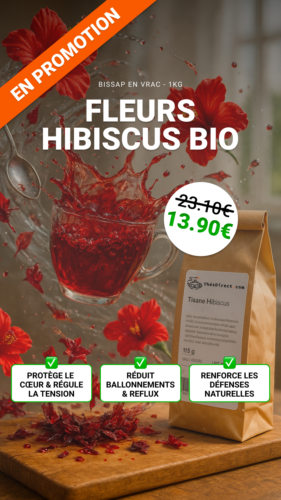 Thés Direct - Grossiste thés, infusions, rooibos Bio. Vente en gros. Facebook ad from Feb 9, 2026