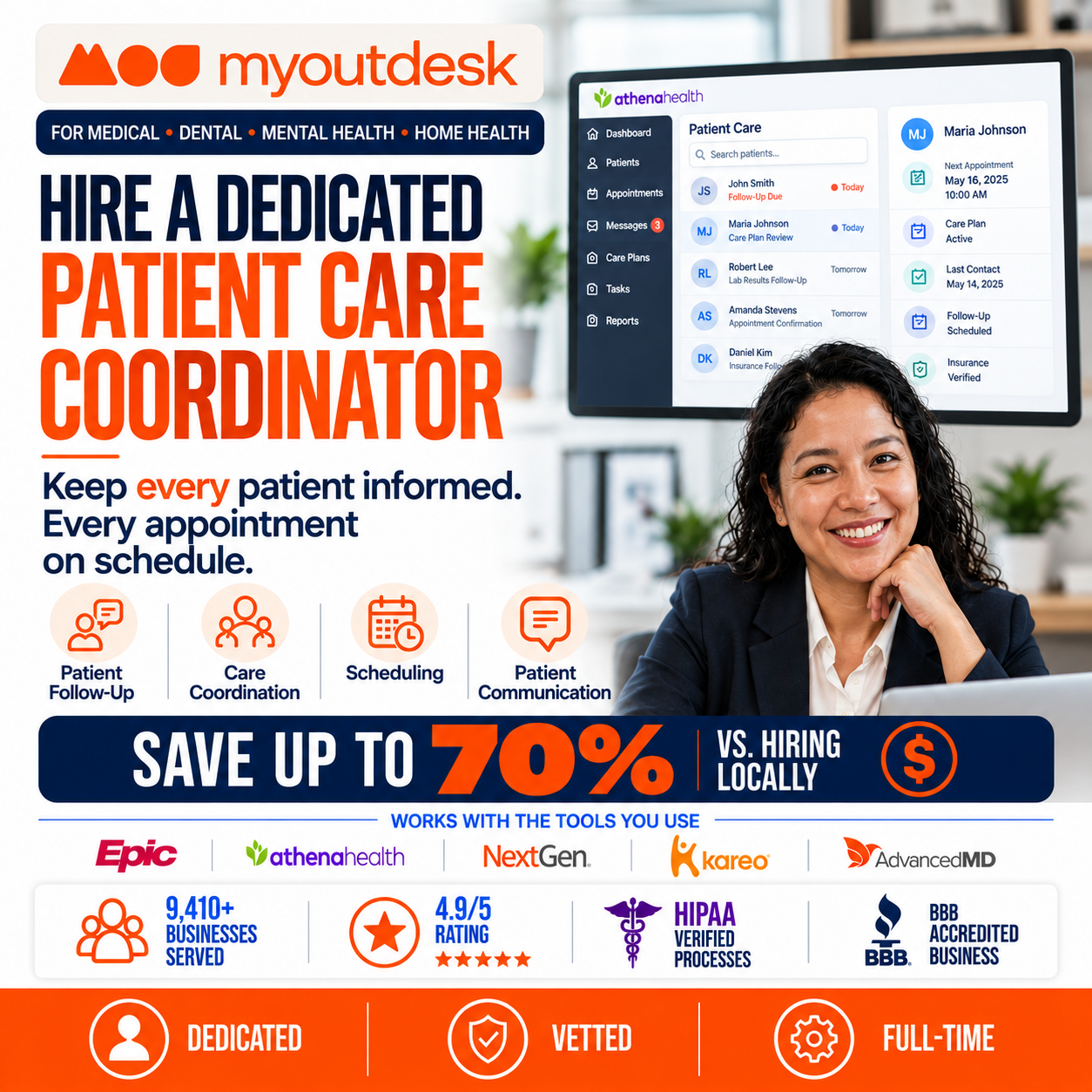 MyOutDesk - MOD Facebook ad: Fast hire: support in 7 days