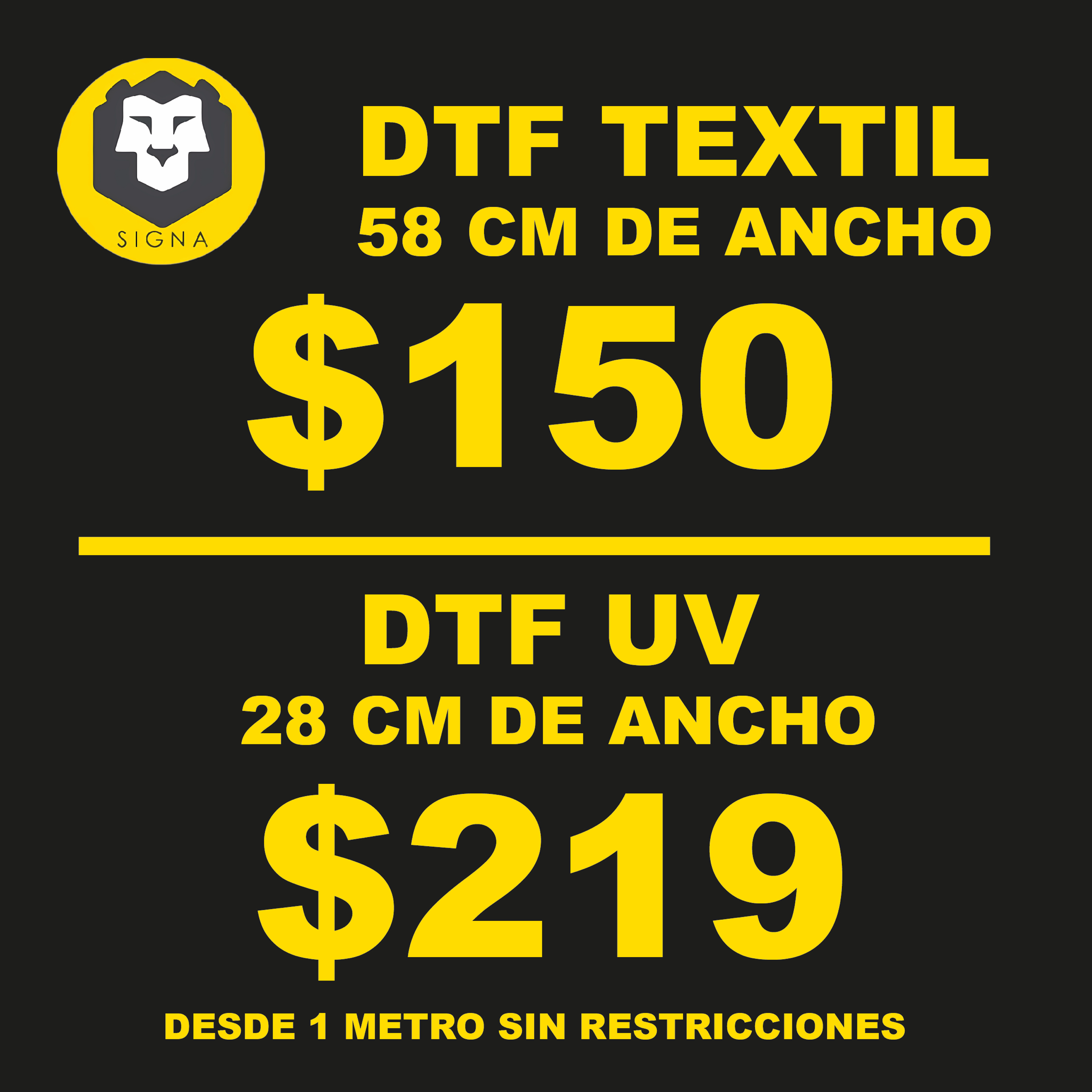 Signa Sublimación Facebook ad: MÁS INFORMES