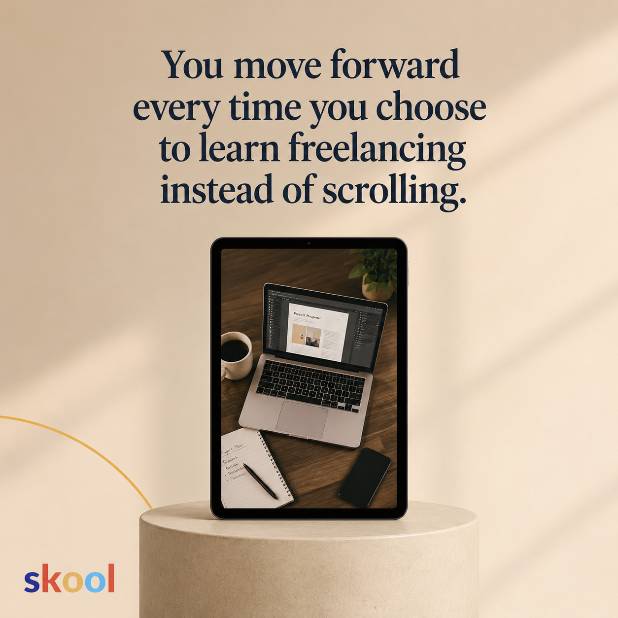 Skool Facebook ad