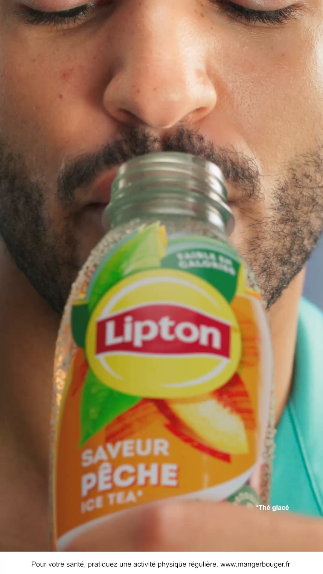 Lipton Ice Tea Facebook ad: Ice Tea = Thé glacé