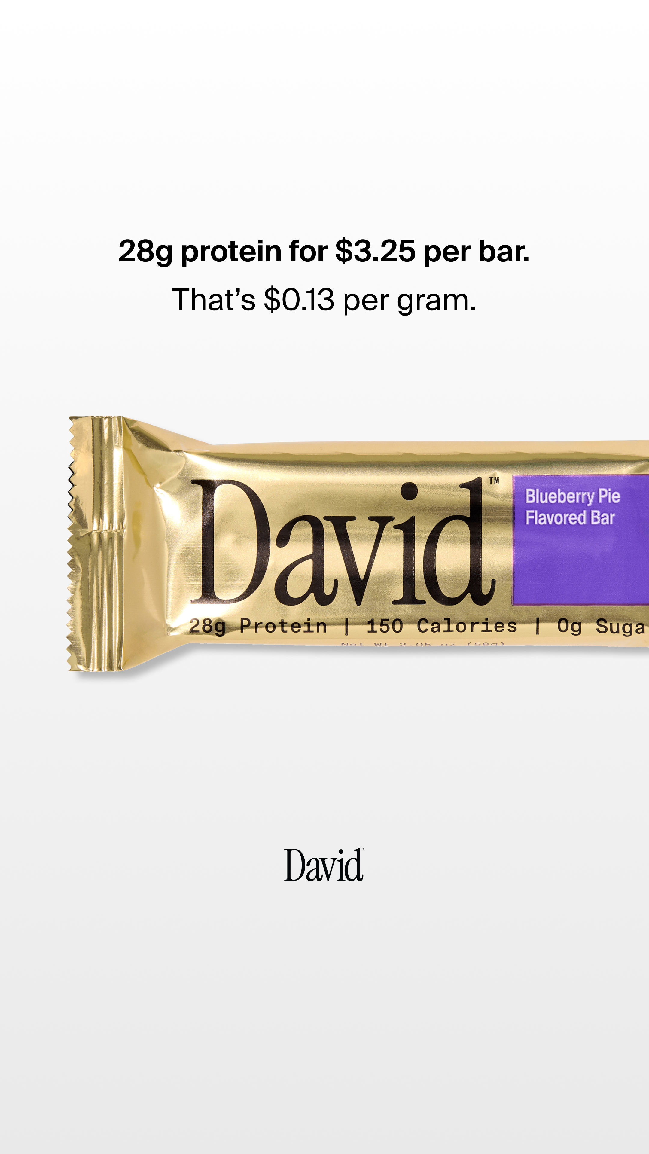 David Protein Facebook ad