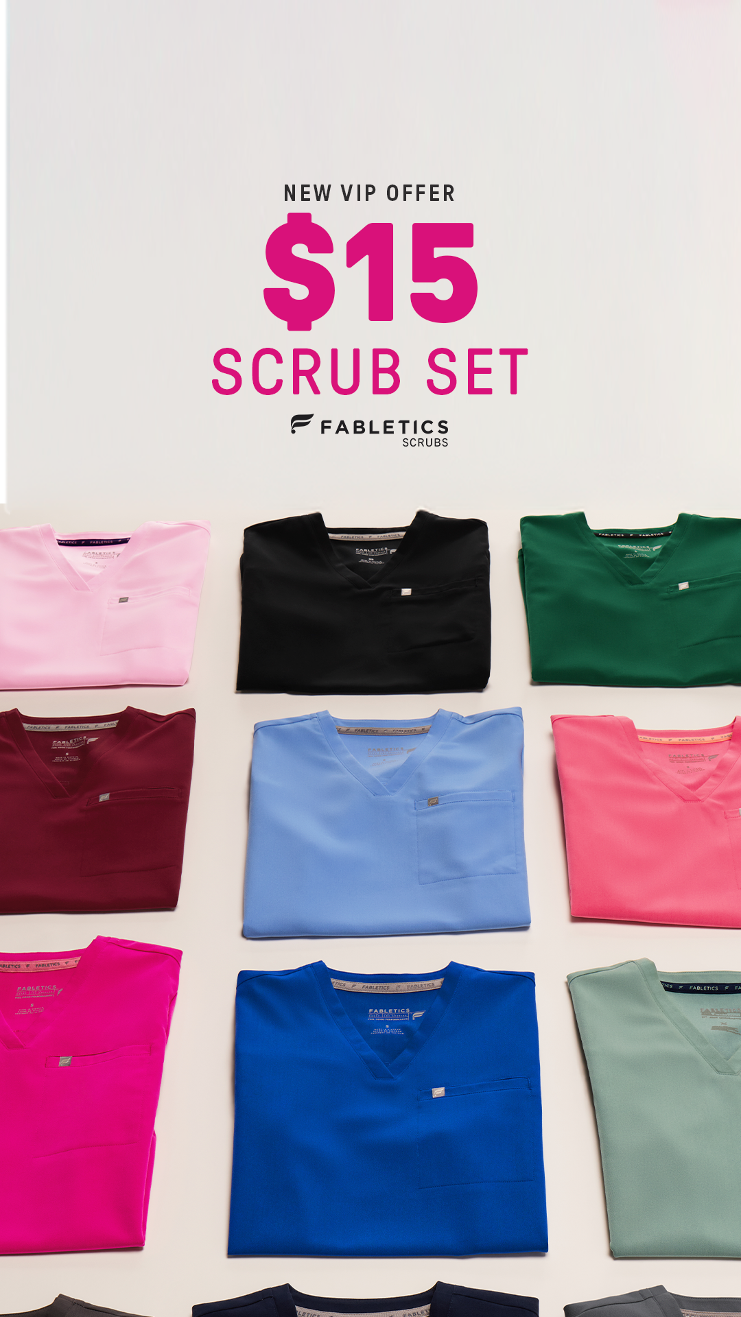 Fabletics Scrubs Facebook ad
