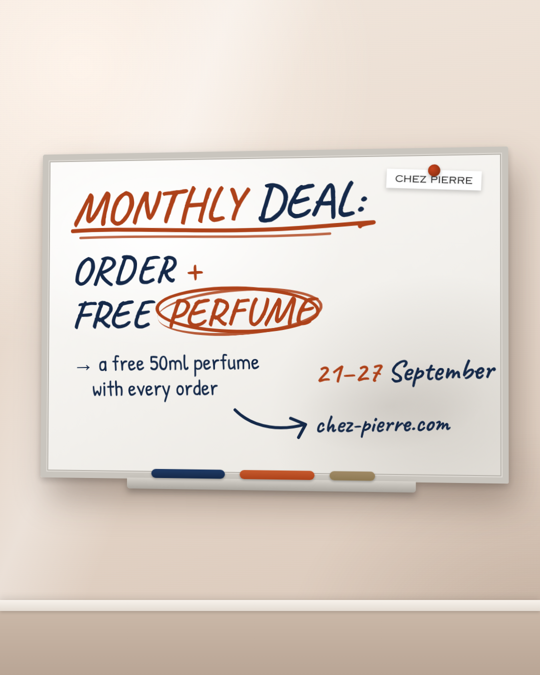 Chez Pierre Facebook ad: Made in France | Risk free purchase | 8h+ lasting!
