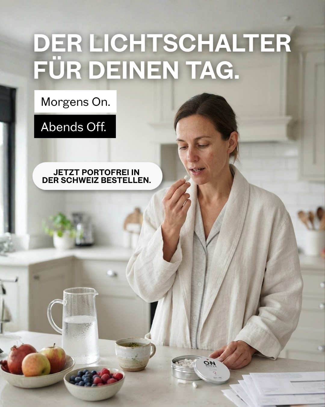ONOFF Facebook ad: ON. OFF. Dein Rhythmus.