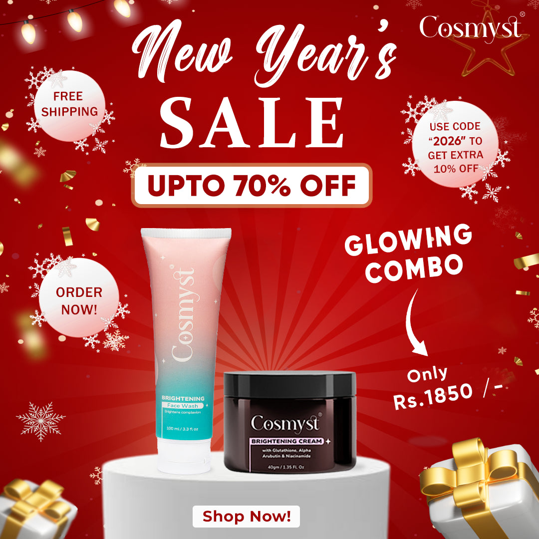 Cosmyst Facebook ad: Tired of dullness and dark spots?