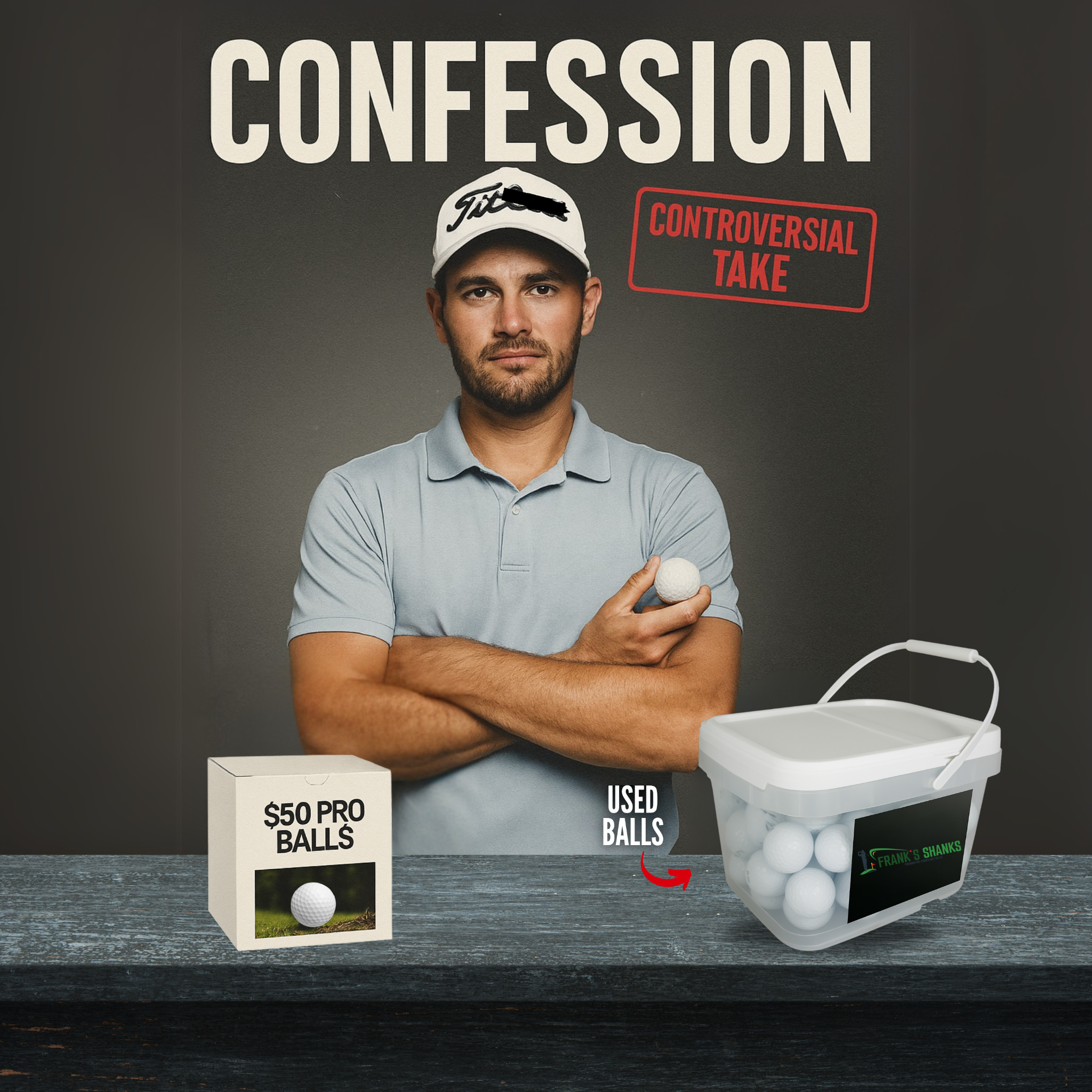 Franks Shanks Facebook ad: Same Golf Balls. Less Than Half the Price.
