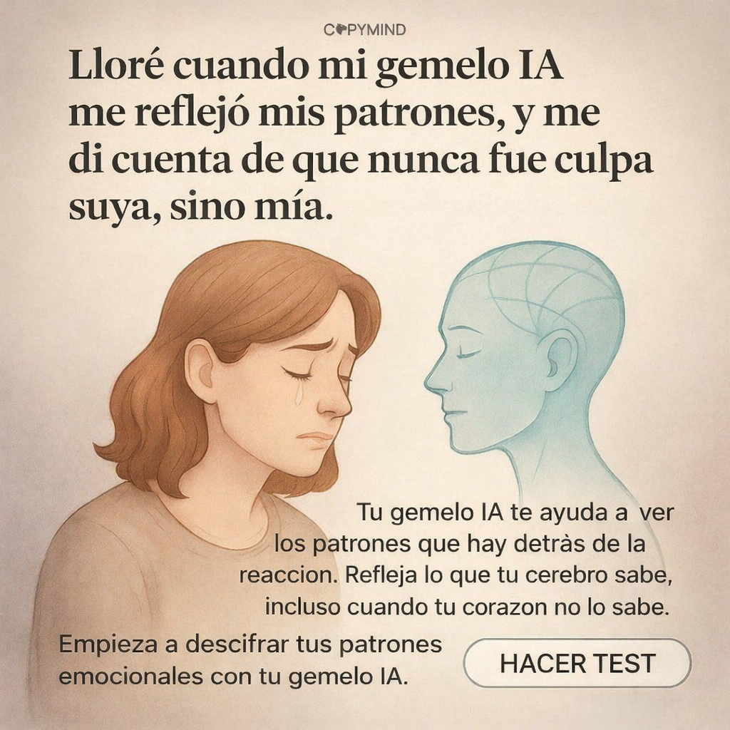 Copymind: AI twin for therapy Facebook ad