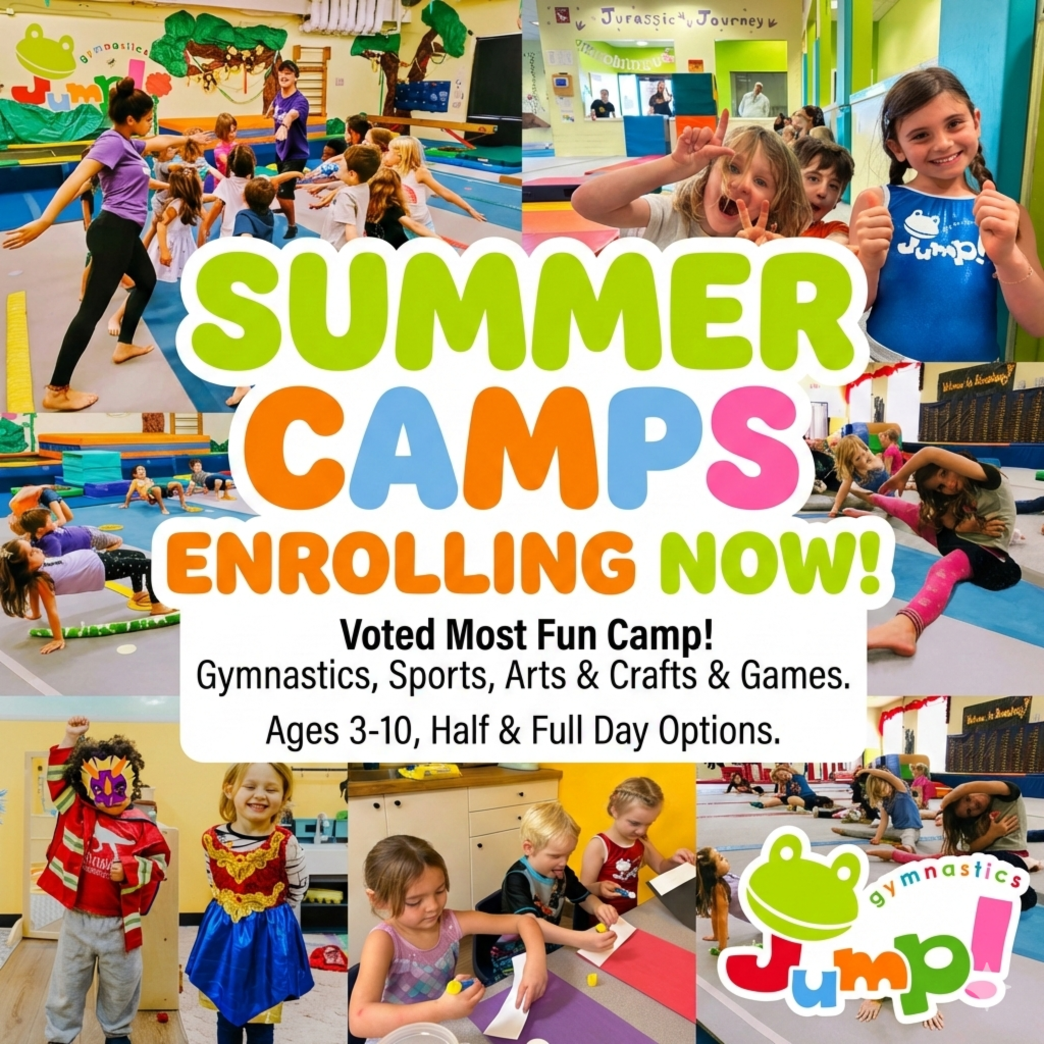 Jump! Gymnastics Facebook ad from Mar 9, 2026