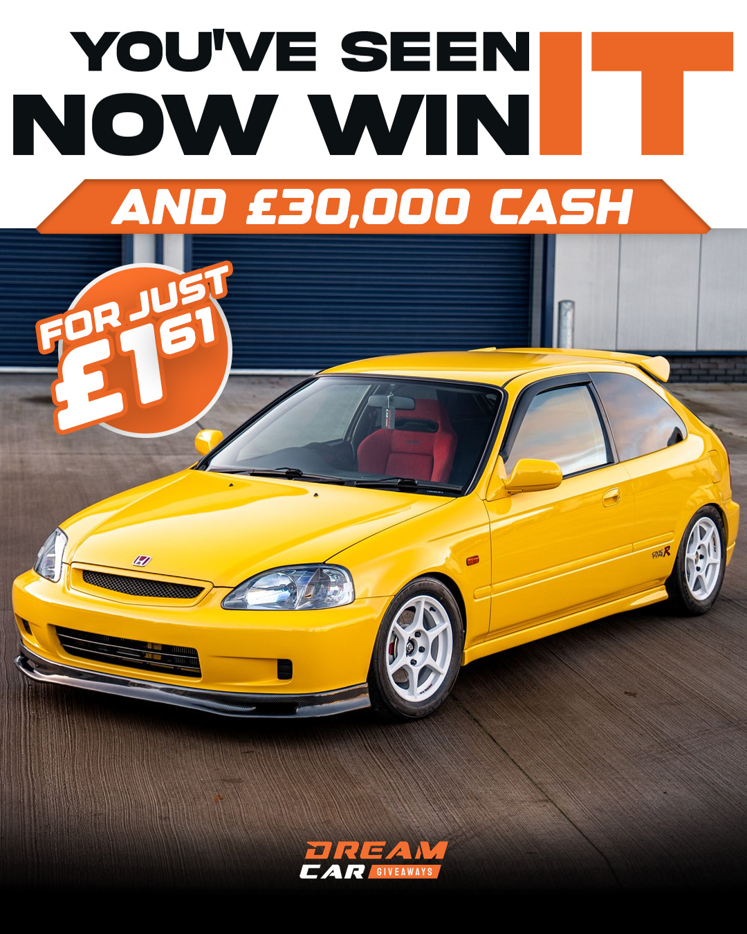 Dream Car Giveaways Facebook ad