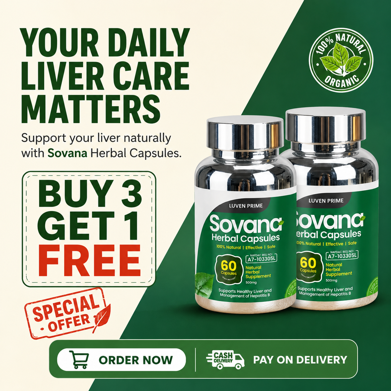 Sovana Herbal Capsules Facebook ad