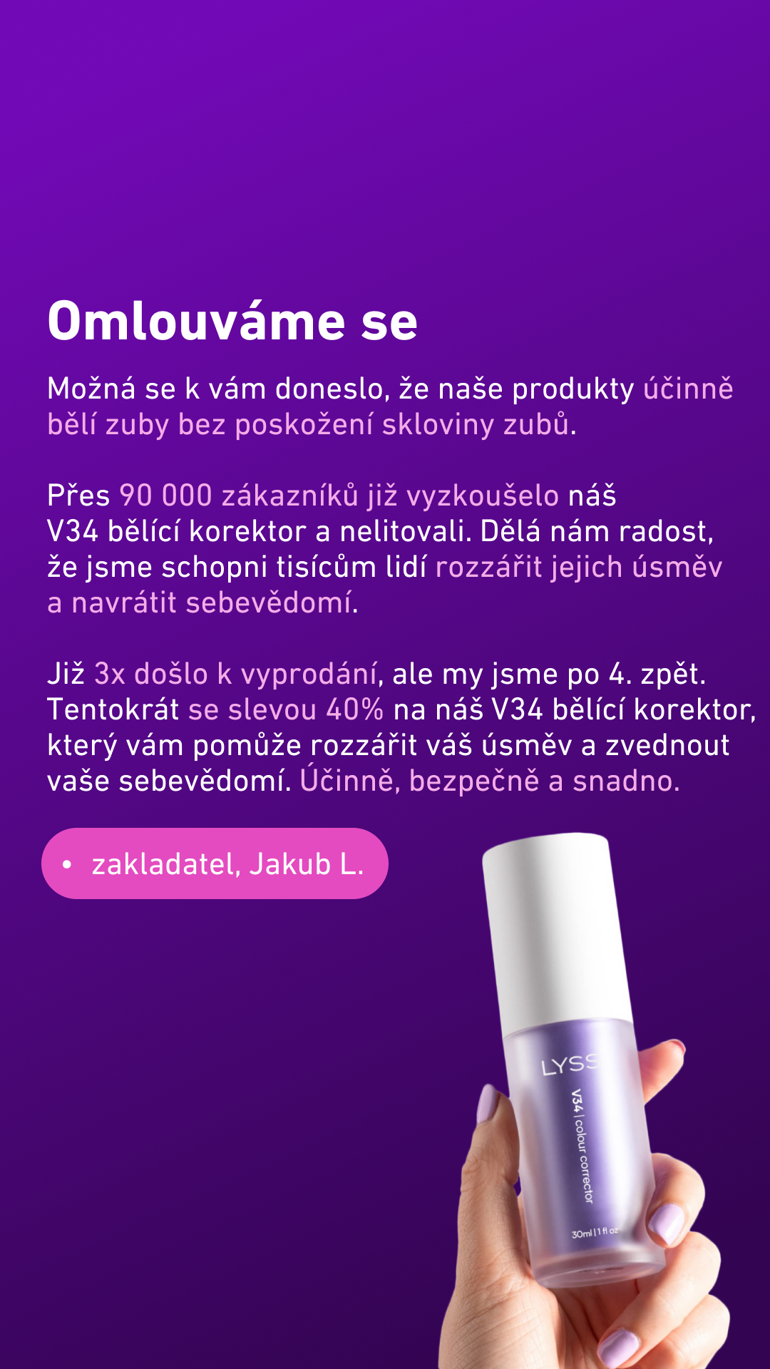 LYSS CZ Facebook ad