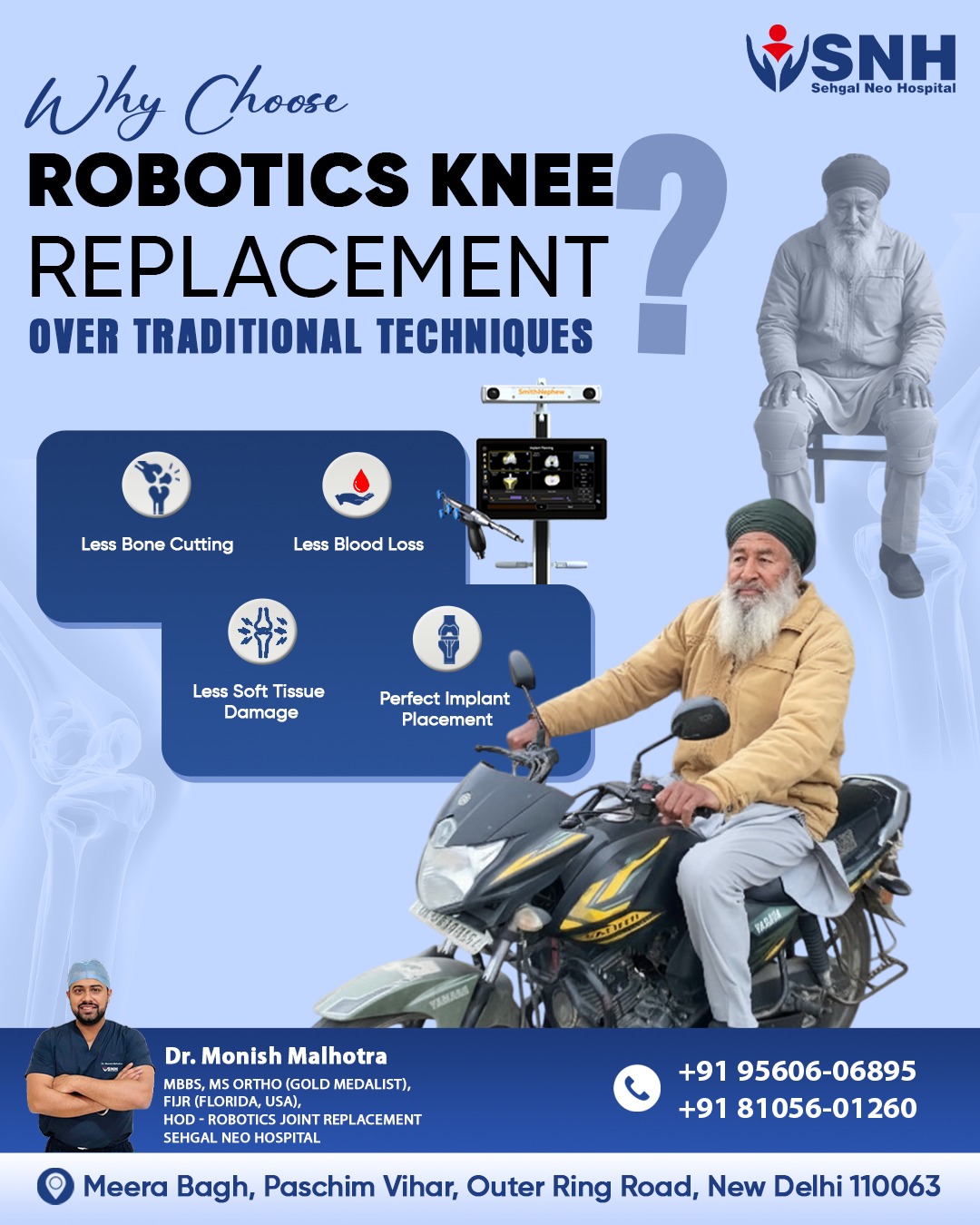 Hip and Knee Surgeon Facebook ad: Dr. Monish Malhotra is a well renowned Orthopaedic…