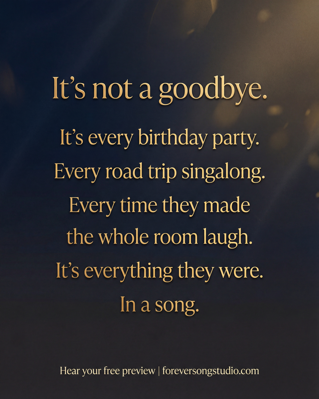 Forever Song Facebook ad