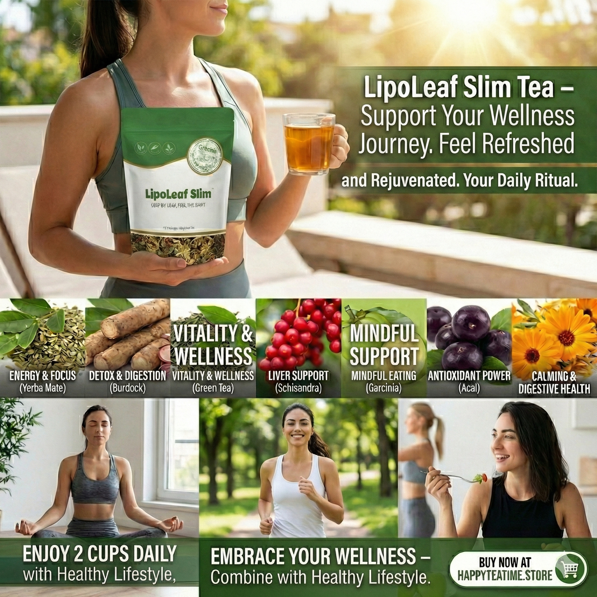 Happy Tea Time Facebook ad: Transform & Slim with Nature’s Power!