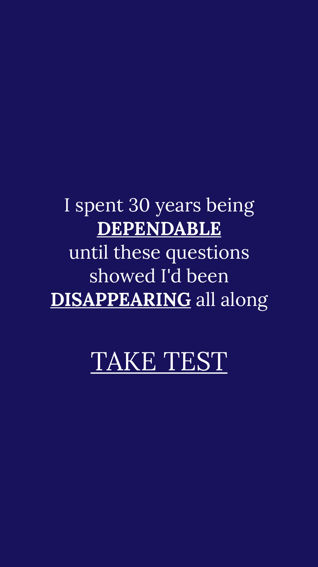 Personality Type Facebook ad
