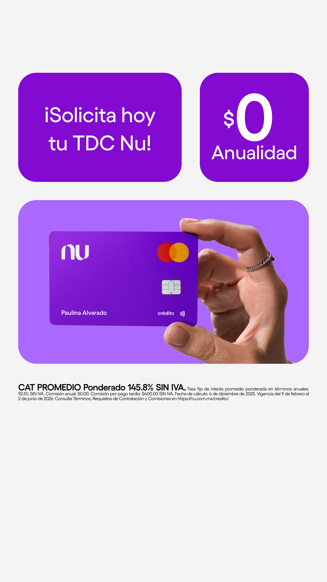 Nu México Facebook ad
