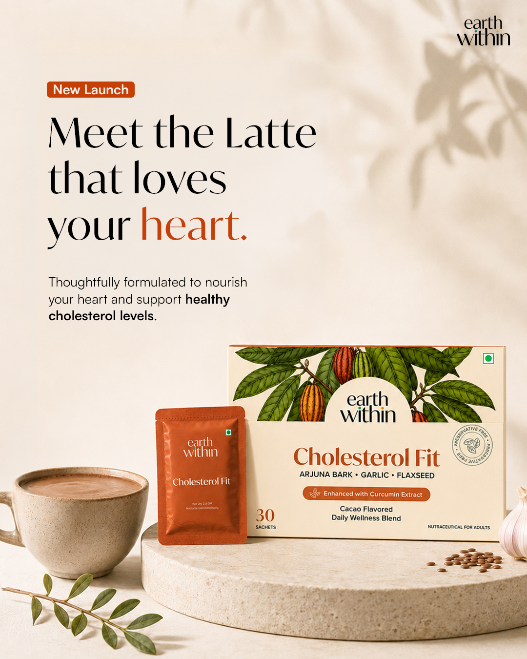 Earth Within Facebook ad: A Latte That Loves Your Heart