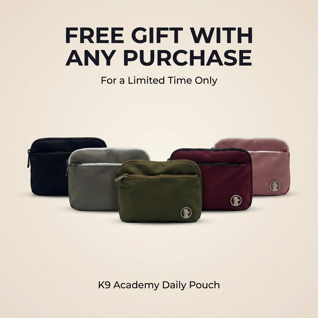 K9 Academy Facebook ad: Get a FREE Gift with Any Purchase - Limited Time Offer!