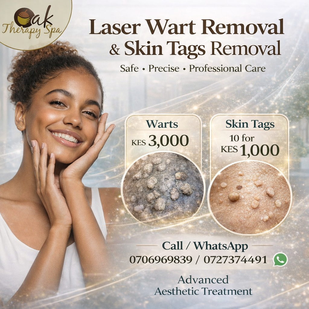 Oak Therapy Spa, South C Facebook ad: Warts Removal & Skin tags removal