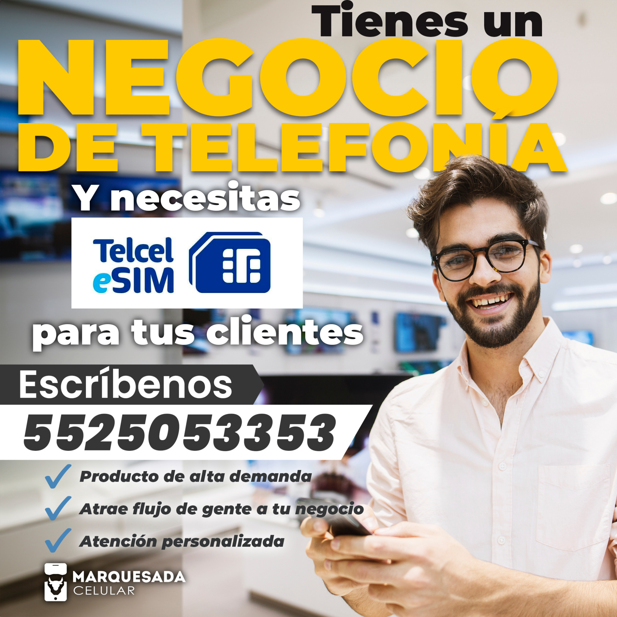Marquesada Celular Facebook ad: Chatea con nosotros