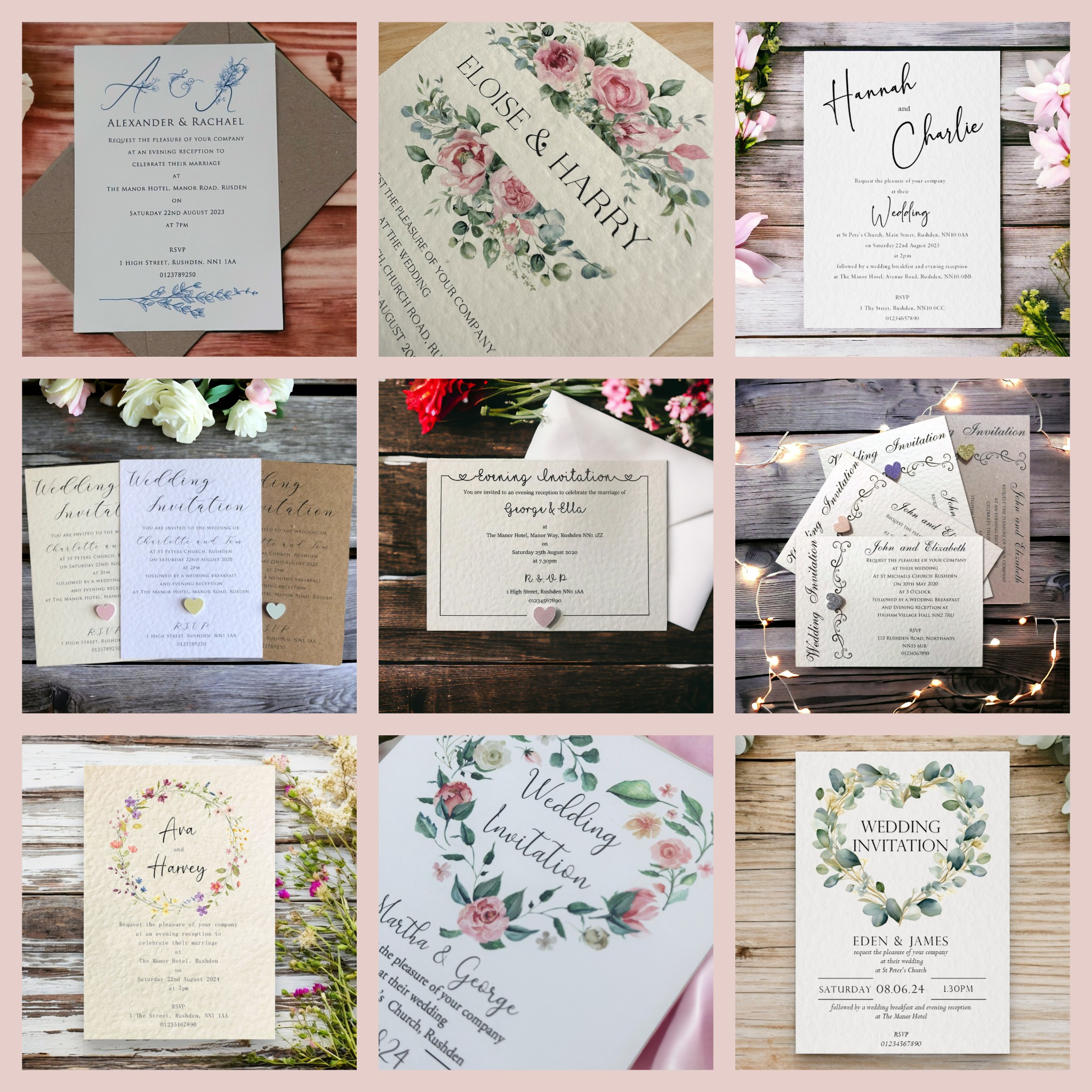 Occasions by Rebecca Facebook ad: Beautiful wedding invitations from just 45p!