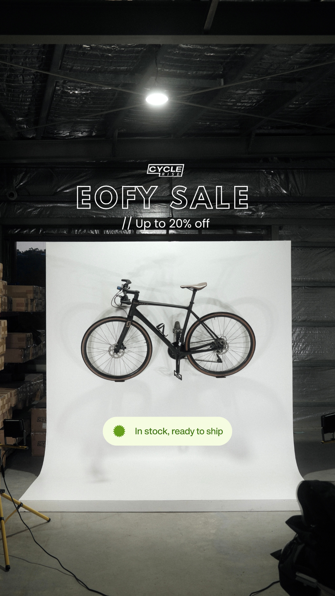Cycle Rise Facebook ad: Angled Wall Rack