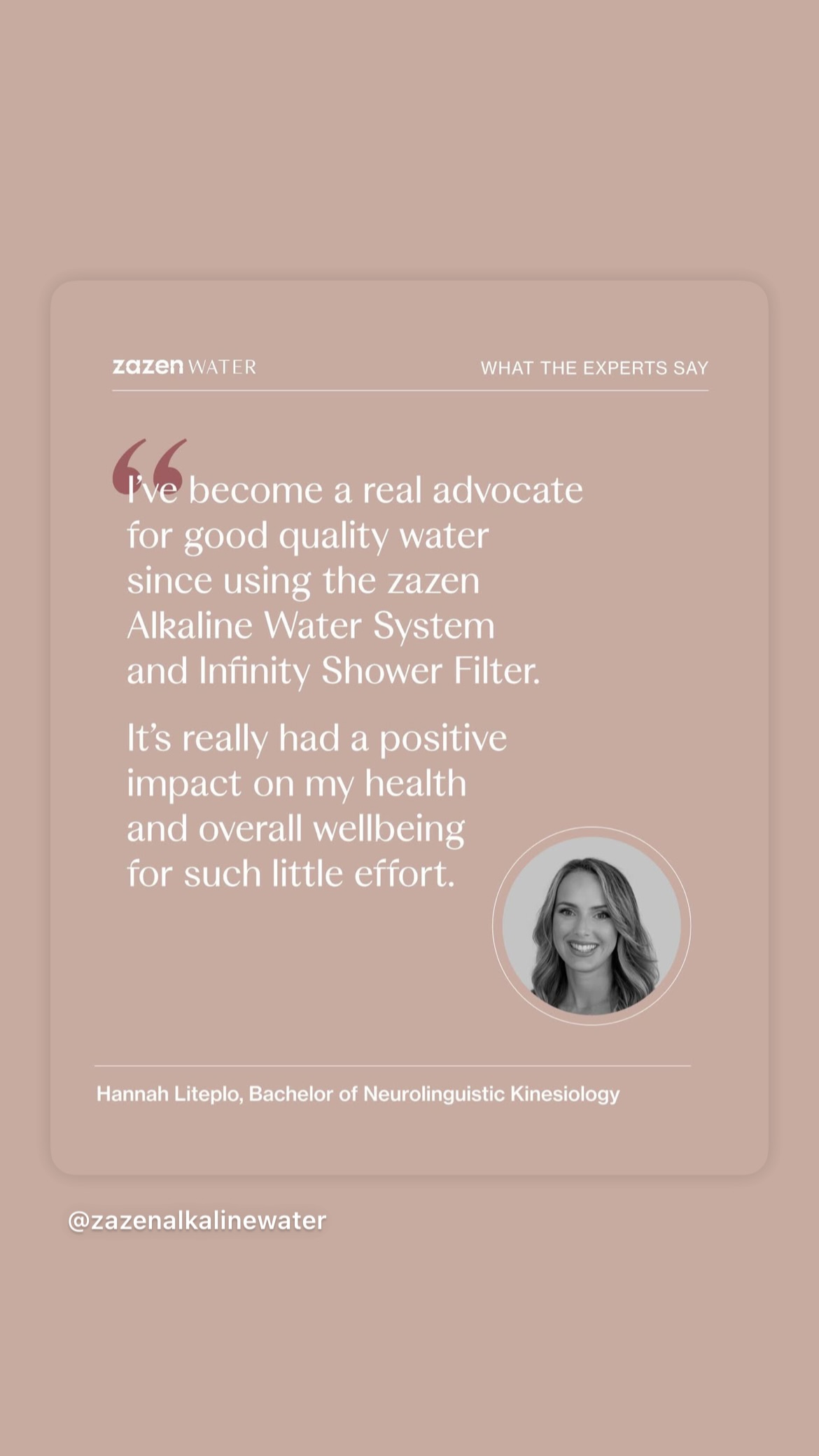zazen Alkaline Water Facebook ad