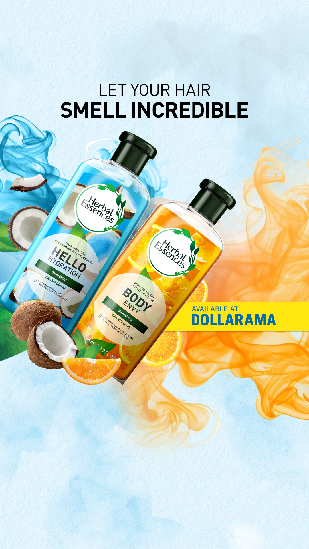 Herbal Essences Facebook ad: Herbal Essences now at Dollarama