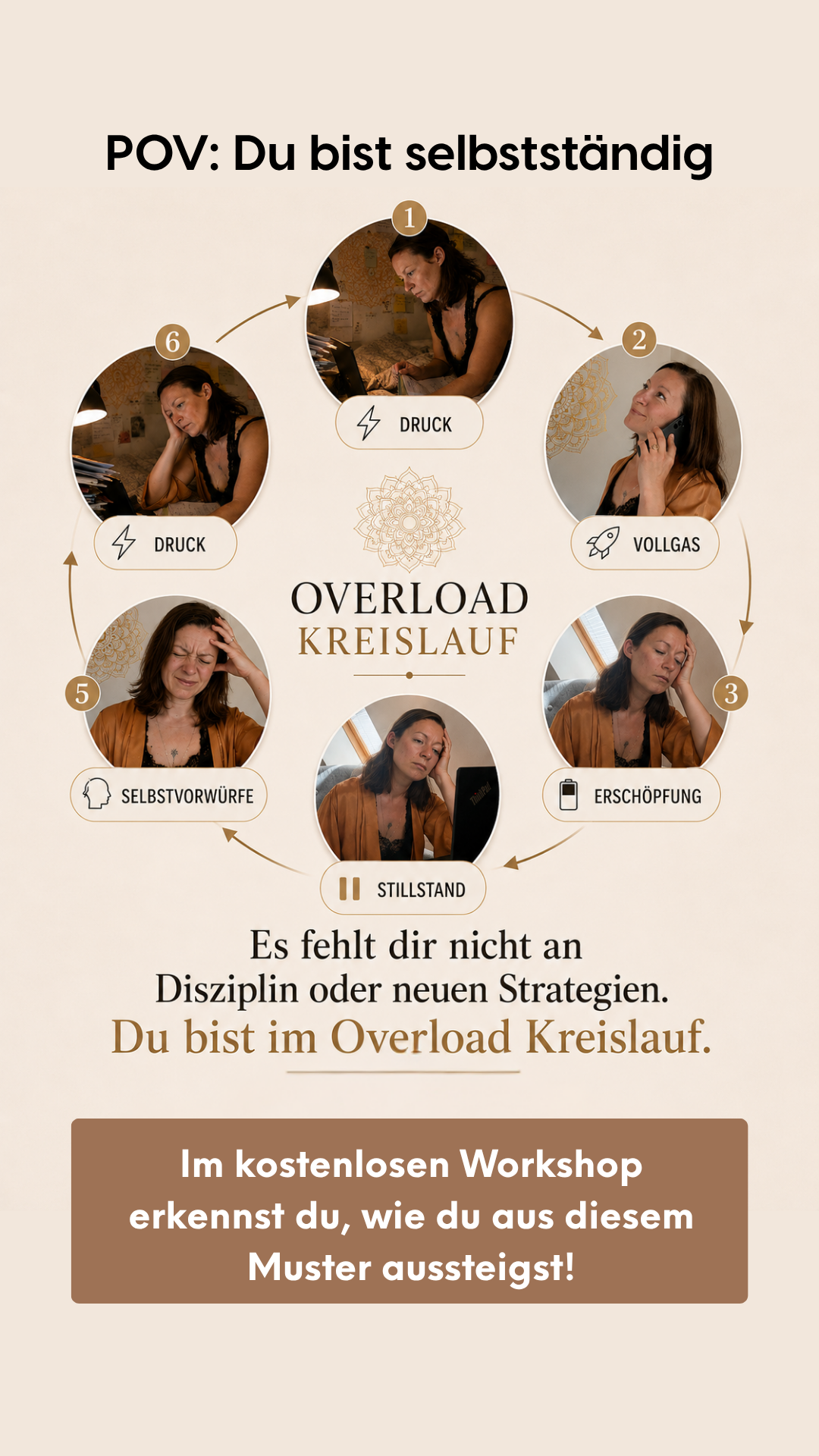 anna.edert Facebook ad: Kostenloser Workshop: Raus aus dem Funktionieren
