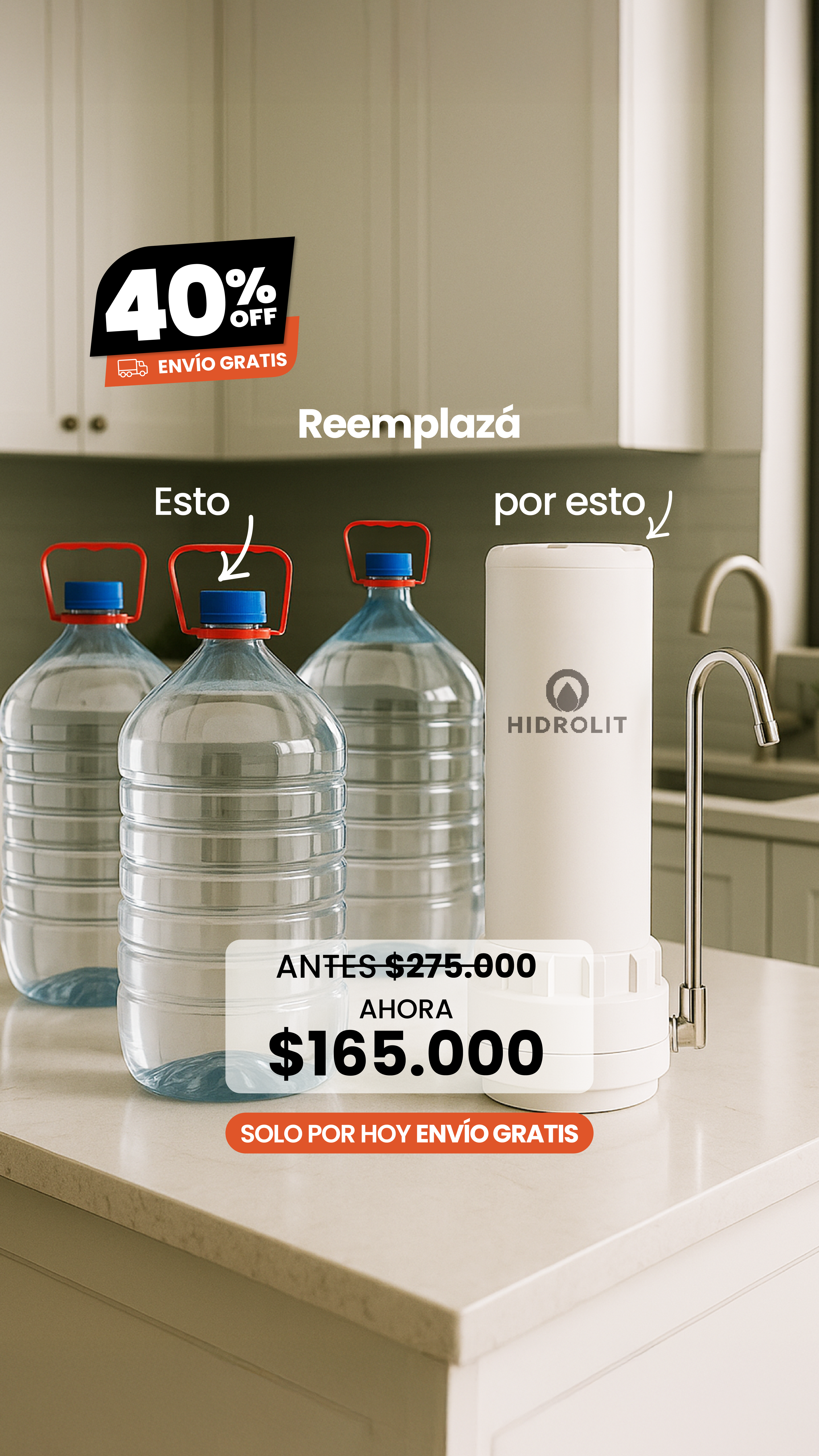 Hidrolit Facebook ad: Purificador Hidrolit | 40% OFF