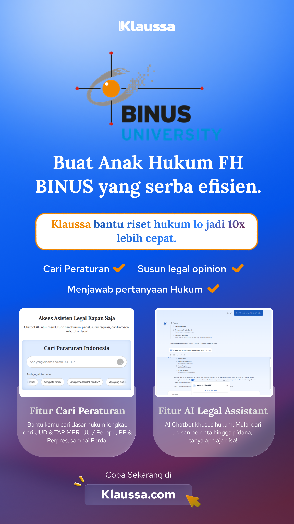 Klaussa Indonesia Facebook ad from Mar 25, 2026