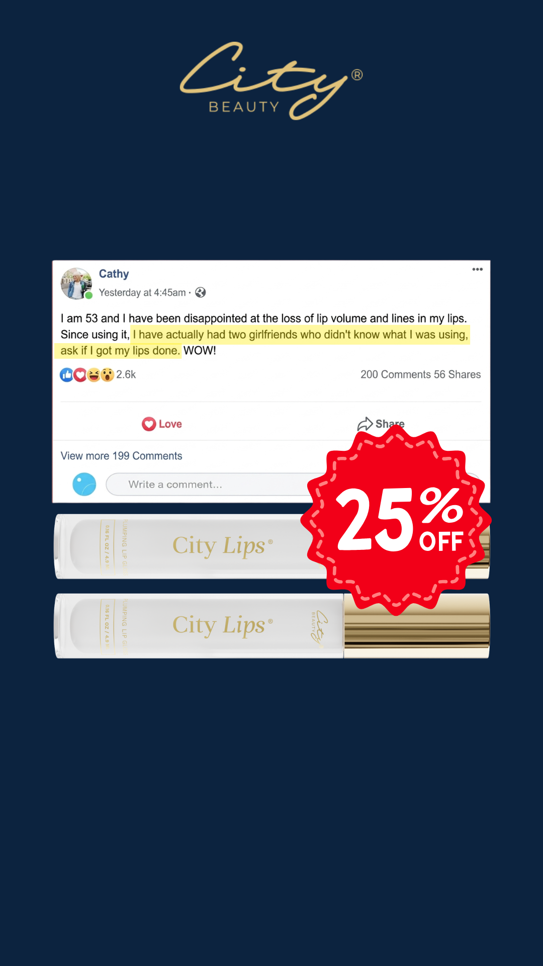 City Beauty Facebook ad