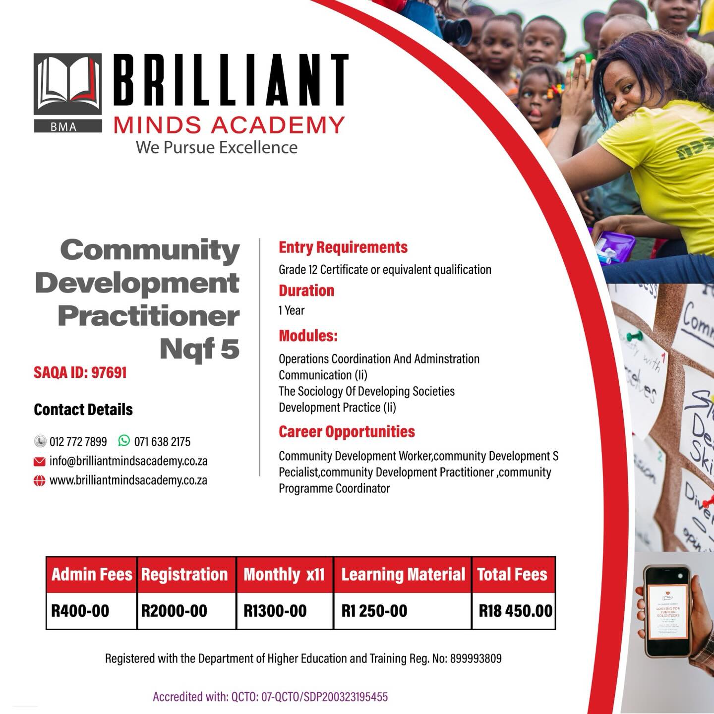 Brilliant Minds Academy Facebook ad: Social Work Courses 2026